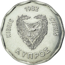 Coin, Cyprus, 5 Mils, 1982, AU(50-53), Aluminum, KM:50.2