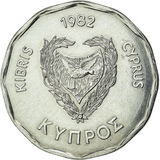 Coin, Cyprus, 5 Mils, 1982, AU(50-53), Aluminum, KM:50.2