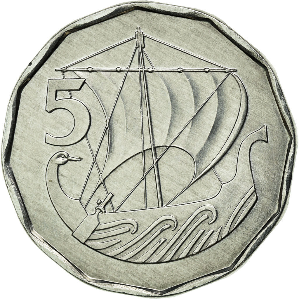 Coin, Cyprus, 5 Mils, 1982, AU(50-53), Aluminum, KM:50.2