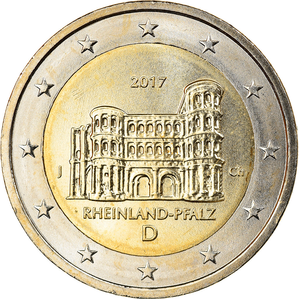 République fédérale allemande, 2 Euro, Rhénanie-Palatinat, 2017, Hambourg