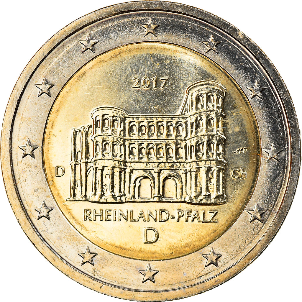 GERMANY - FEDERAL REPUBLIC, 2 Euro, Rhénanie-Palatinat, 2017, Munich, MS(63)