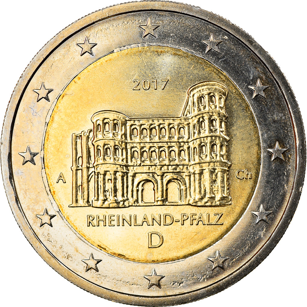 Niemcy - RFN, 2 Euro, Rhénanie-Palatinat, 2017, Berlin, MS(63), Bimetaliczny