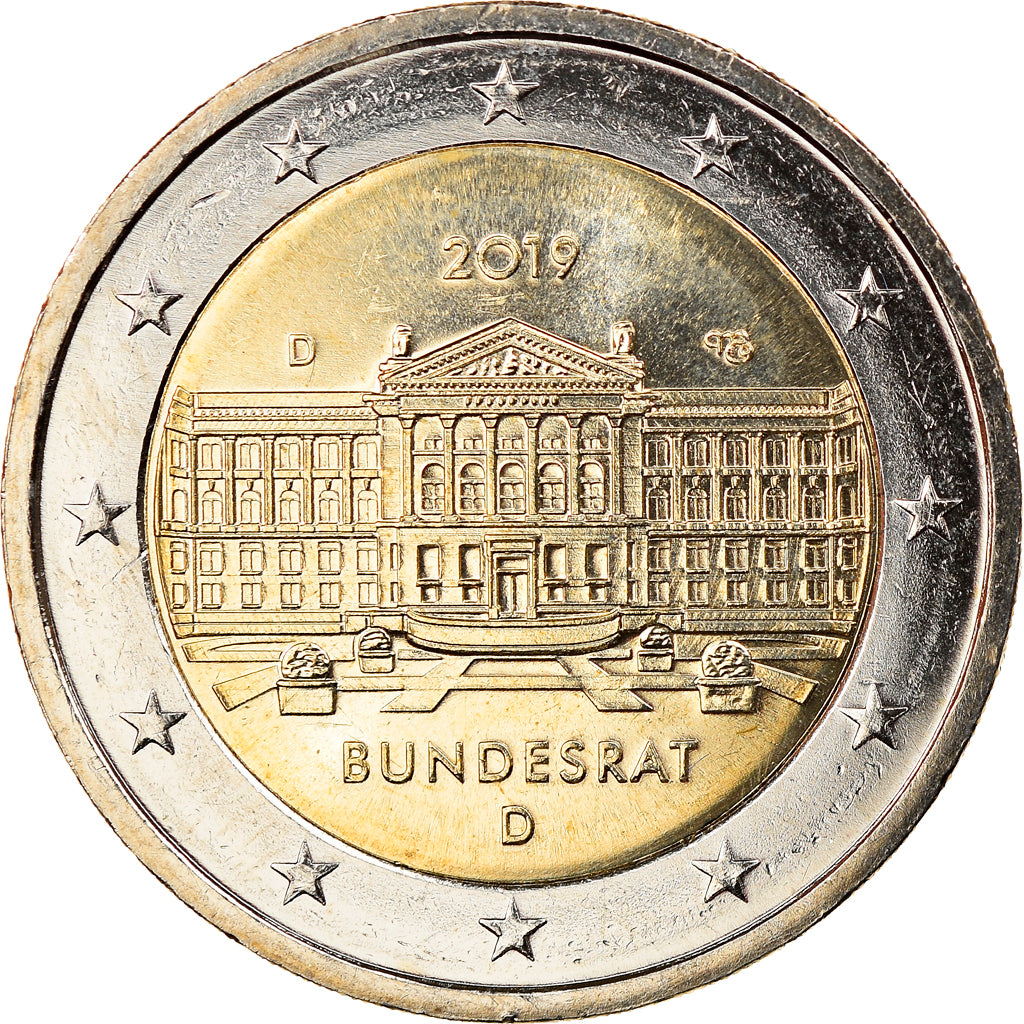 Germania, 2 Euro, Bundesrat, 2019, Munich, SPL, Bi-metallico, KM:New