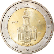 Germania, 2 Euro, Hessen, 2015, Hambourg, SPL, Bi-metallico, KM:New