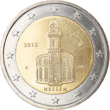 Germany, 2 Euro, Hessen, 2015, Berlin, AU(50-53), Bi-Metallic, KM:New
