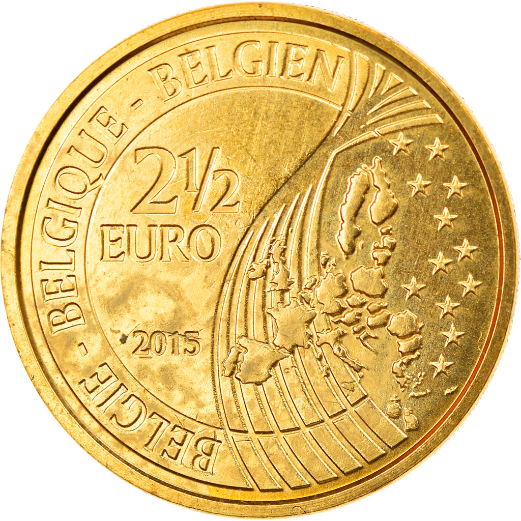 Bélgica, 2-1/2 Euro, Bataille de Waterloo 1815, 2015, SC, Latón, KM:New