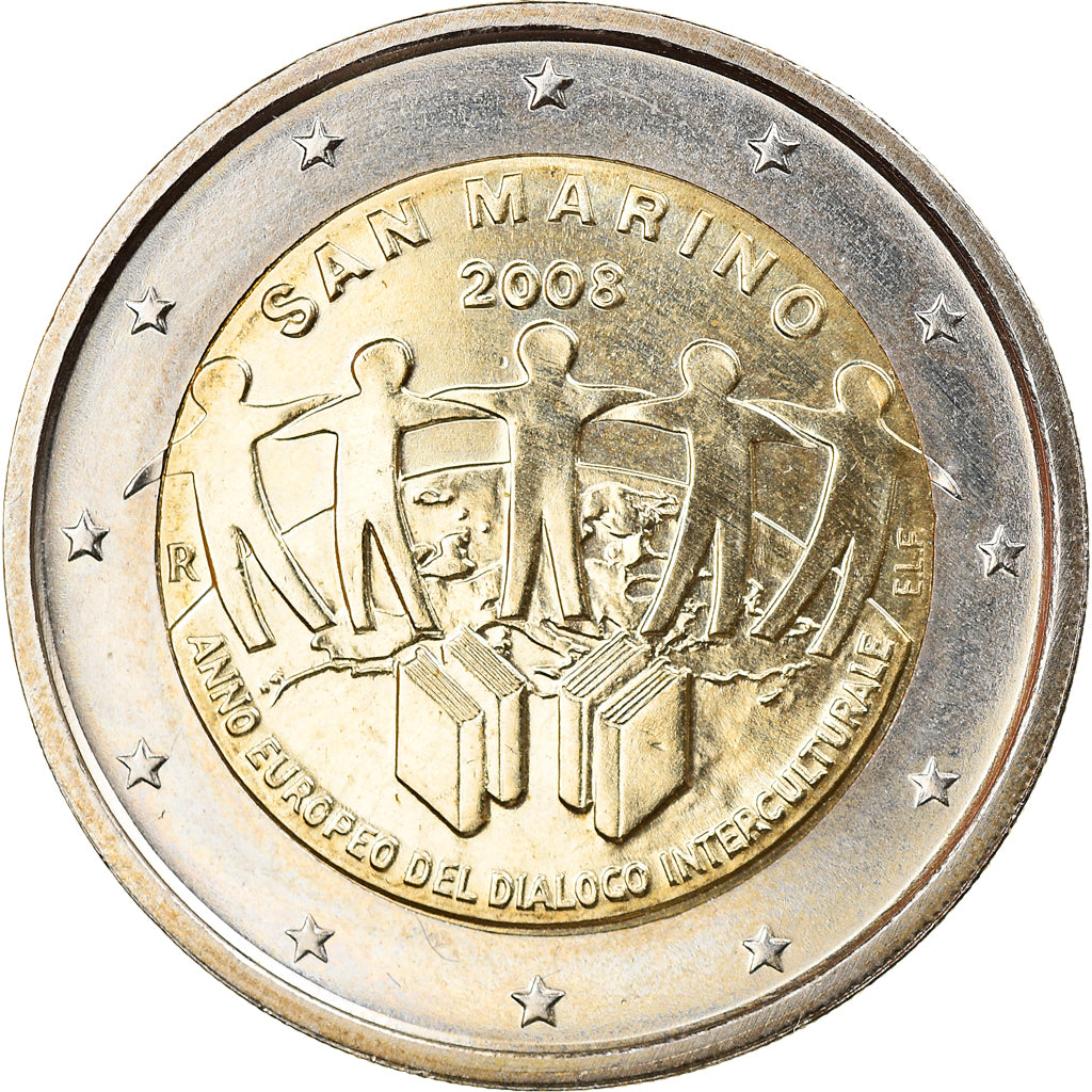 San Marino, 2 Euro, 2008, Rome, MS(65-70), Bi-Metallic, KM:487
