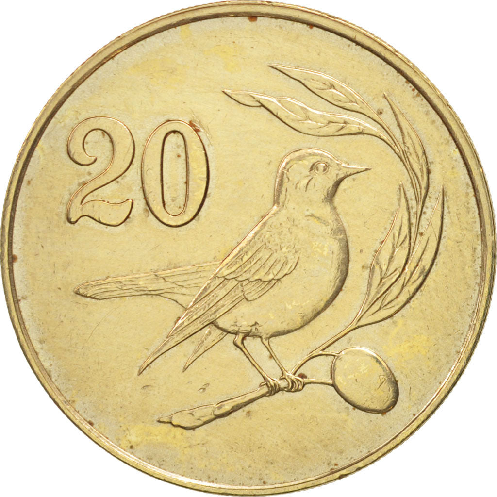 Coin, Cyprus, 20 Cents, 1983, AU(50-53), Nickel-brass, KM:57.1
