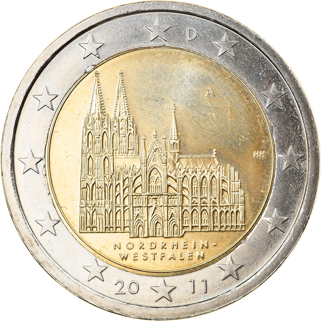 ALEMANIA - REPÚBLICA FEDERAL, 2 Euro, 2011, Berlin, EBC, Bimetálico, KM:293