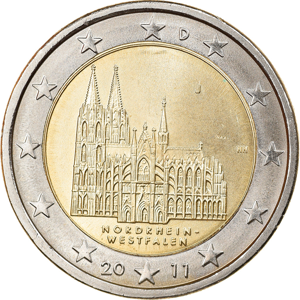 ALEMANHA - REPÚBLICA FEDERAL, 2 Euro, 2011, Hambourg, AU(55-58), Bimetálico