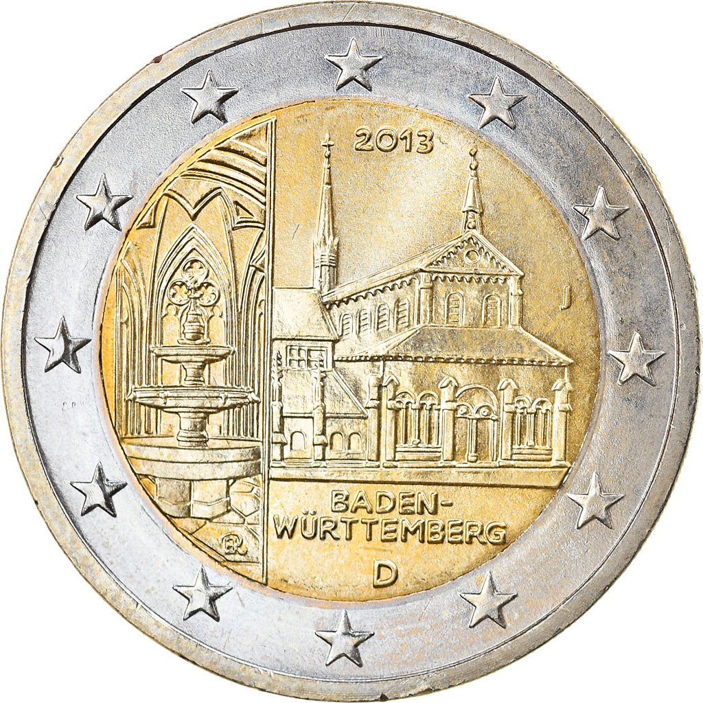 Federale Duitse Republiek, 2 Euro, 2013, Hambourg, Baden-Wurttemberg, UNC-