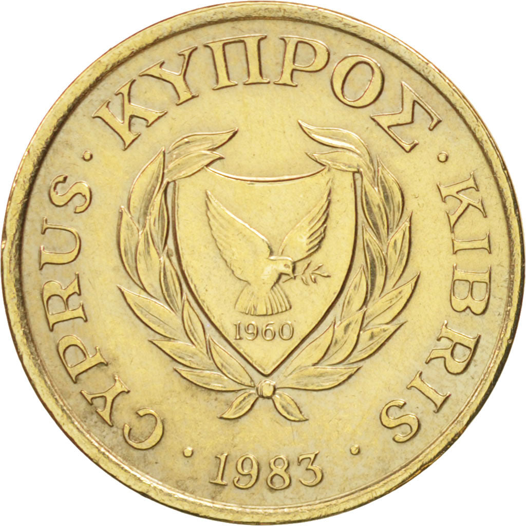 Zypern, Cent, 1983, SS+, Nickel-brass, KM:53.1
