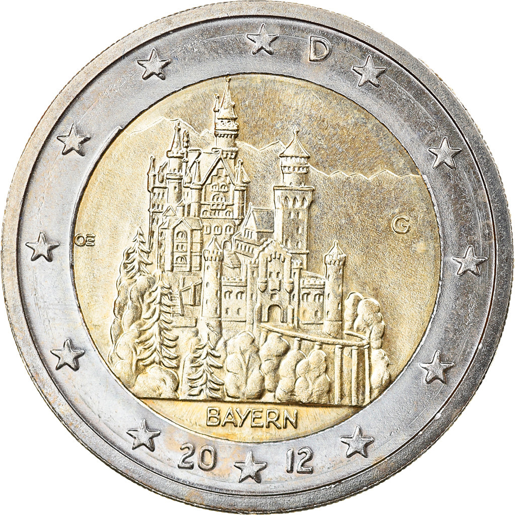 République fédérale allemande, 2 Euro, BAYERN, 2012, Karlsruhe, SPL