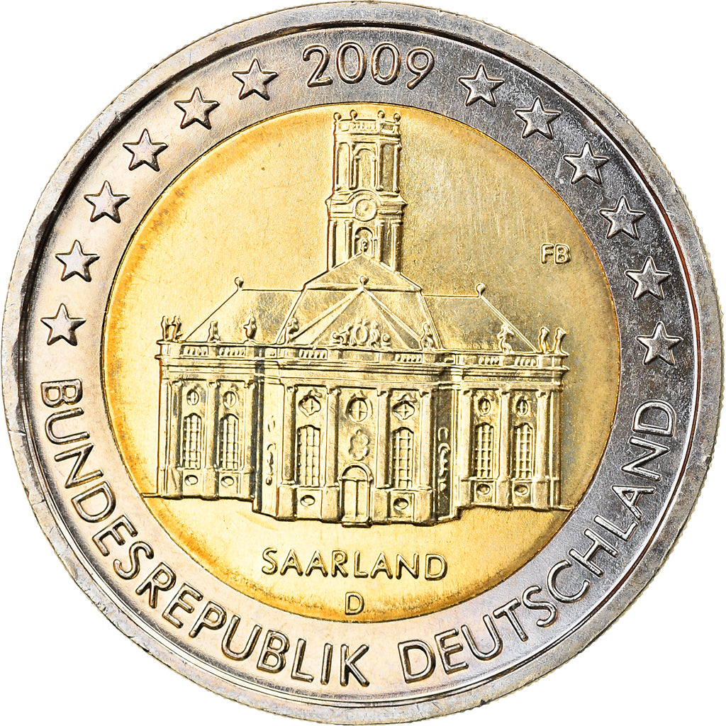 GERMANIA - REPUBBLICA FEDERALE, 2 Euro, Saarland, 2009, Munich, SPL