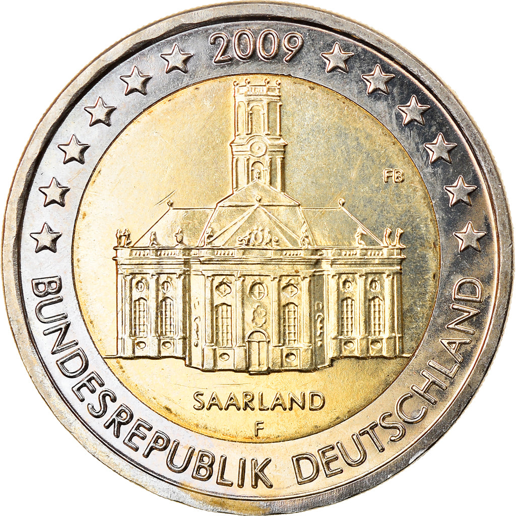 GERMANIA - REPUBBLICA FEDERALE, 2 Euro, Saarland, 2009, Stuttgart, SPL