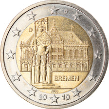 GERMANY - FEDERAL REPUBLIC, 2 Euro, 2010, Munich, bremen, MS(63), Bi-Metallic