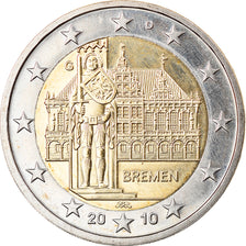 GERMANY - FEDERAL REPUBLIC, 2 Euro, 2010, Karlsruhe, bremen, MS(63)