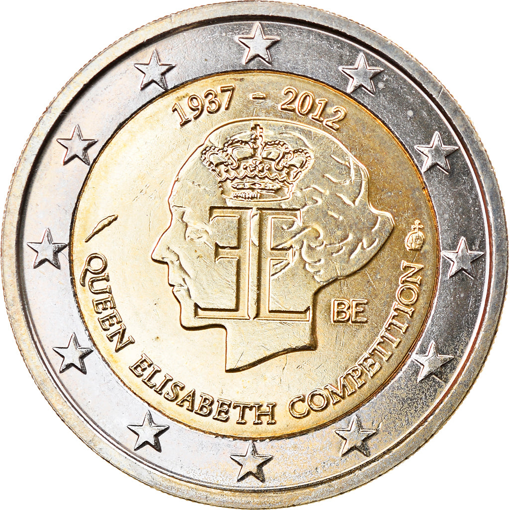 België, 2 Euro, Queen Elisabeth, 2012, Brussels, UNC-, Bi-Metallic, KM:317