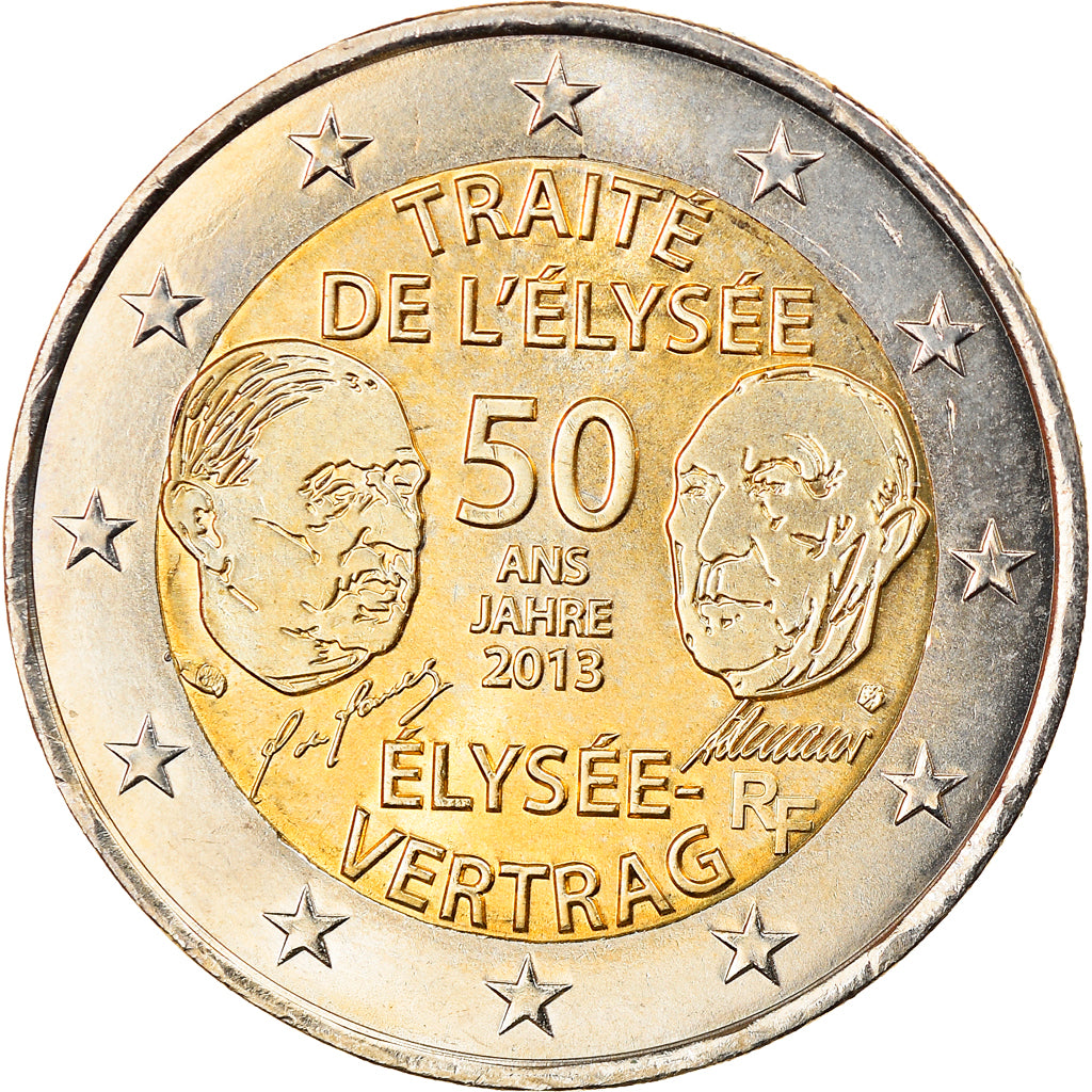 Francja, 2 Euro, 2013, Paris, MS(63), Bimetaliczny, Gadoury:17, KM:2094