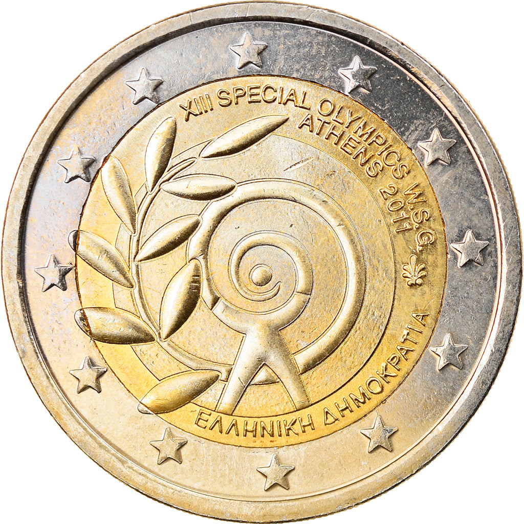 Greece, 2 Euro, Olympics Athens, 2011, Athens, MS(63), Bi-Metallic, KM:239