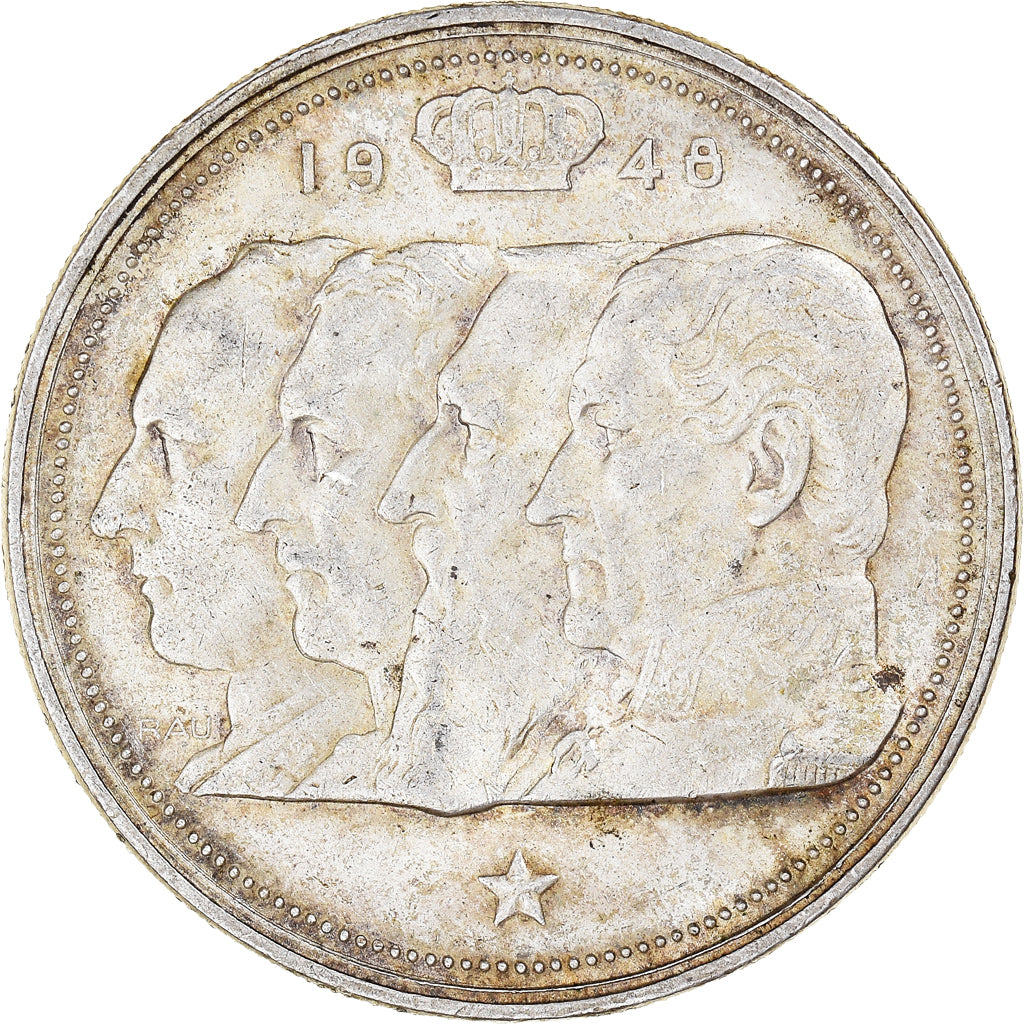 Coin, Belgium, 100 Francs, 100 Frank, 1948, AU(50-53), Silver, KM:138.1
