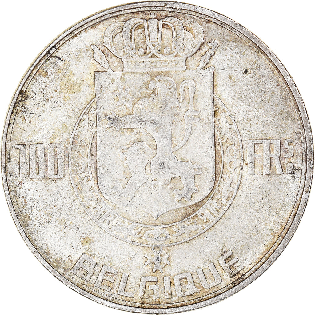 Coin, Belgium, 100 Francs, 100 Frank, 1948, AU(50-53), Silver, KM:138.1