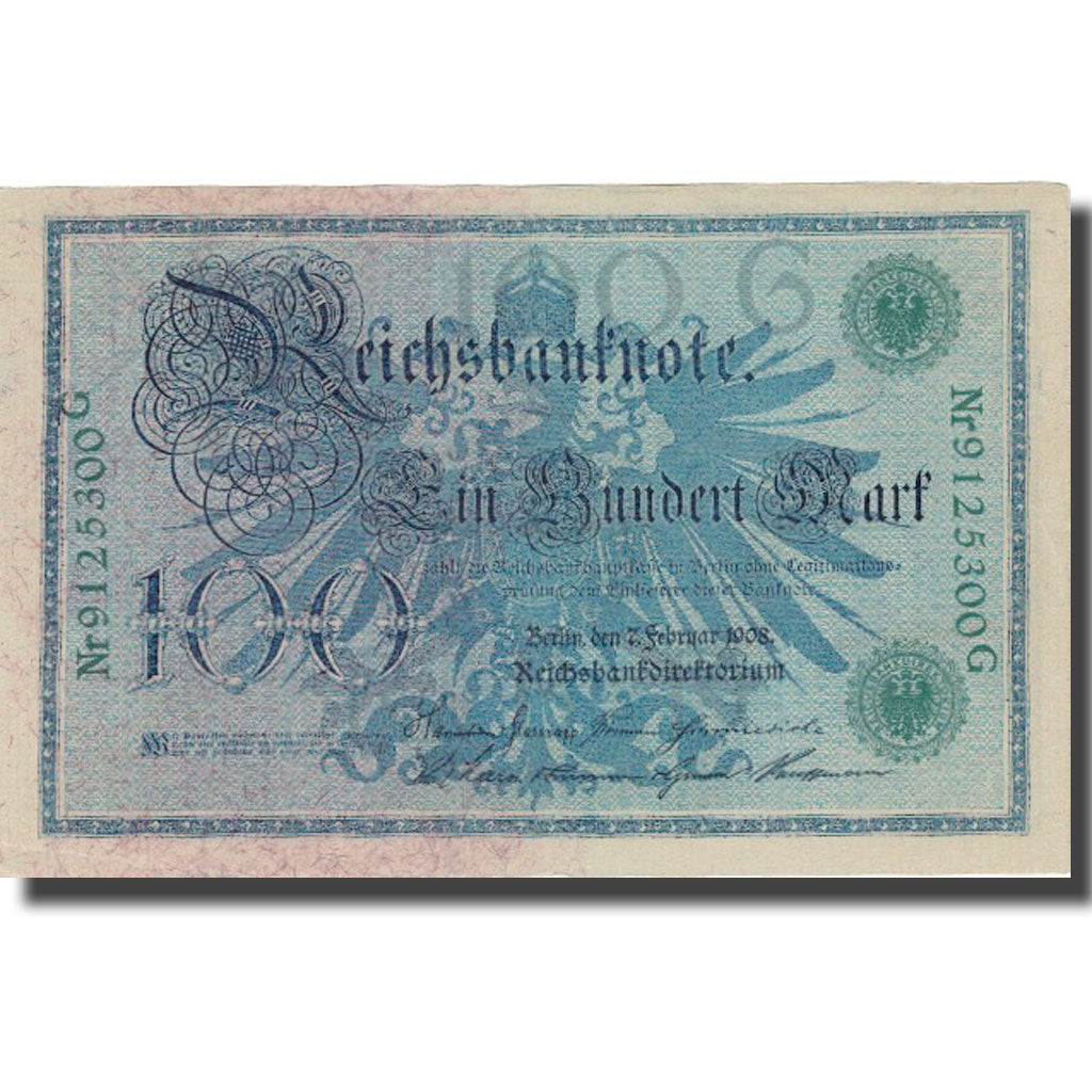 Banknote, Germany, 100 Mark, 1908, 1908-02-07, KM:34, AU(55-58)