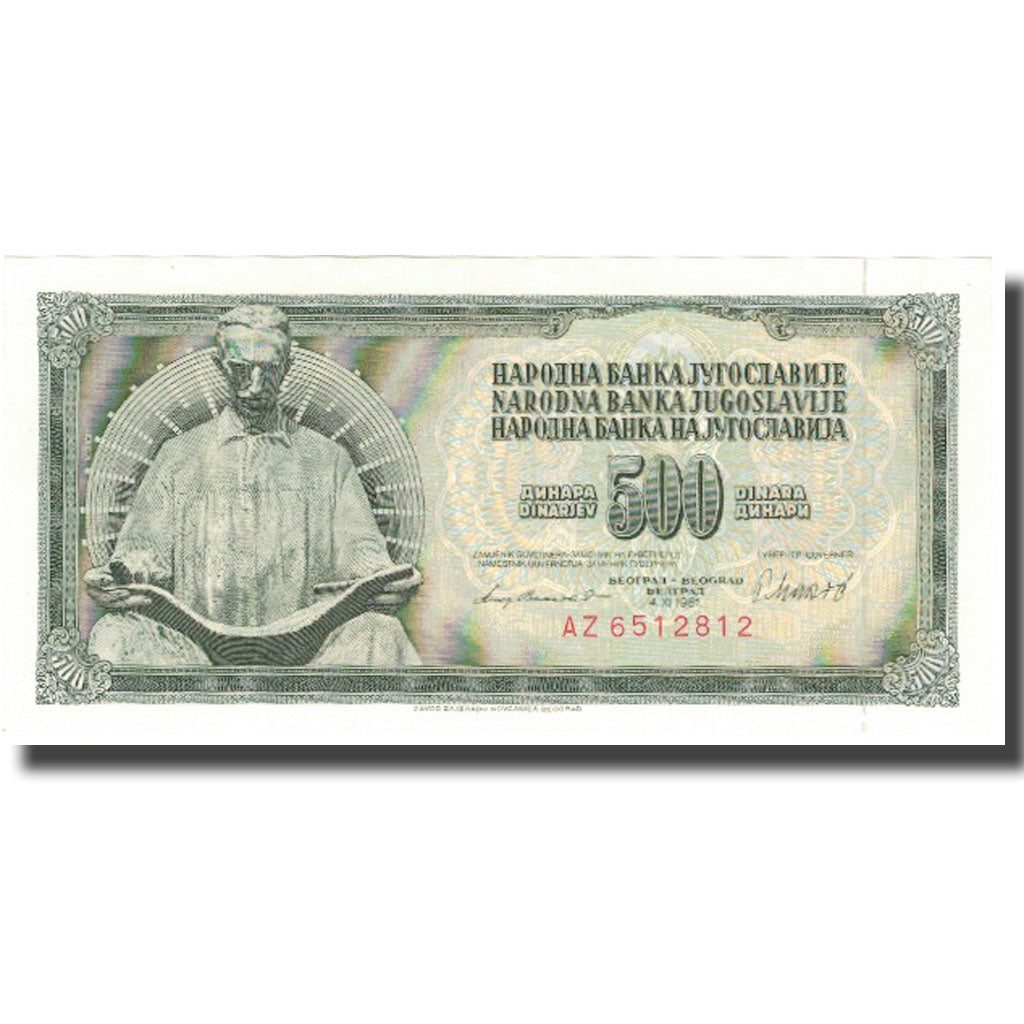 Banconote, Iugoslavia, 500 Dinara, 1981, 1981-11-04, KM:91a, SPL+