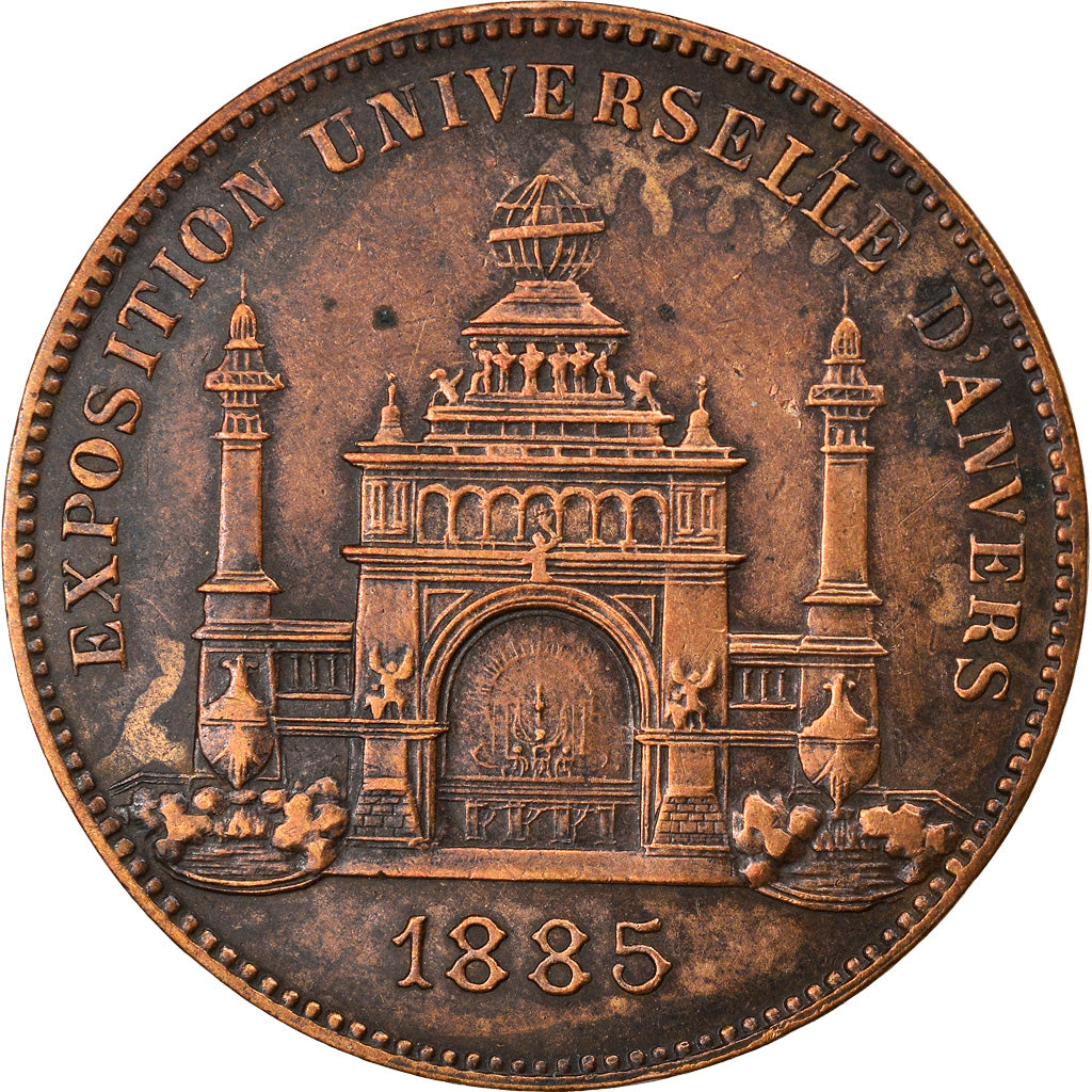 Belgium, Token, Exposition Universelle d'Anvers, Arts & Culture, 1885, Wiener