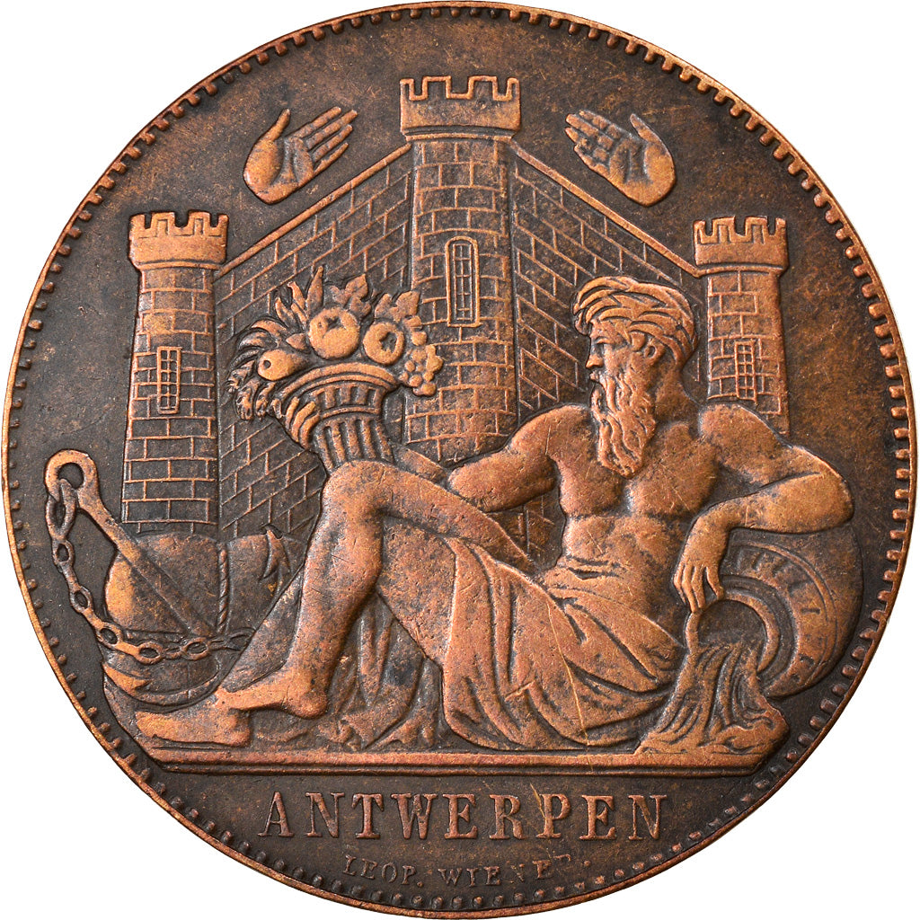 Belgium, Token, Exposition Universelle d'Anvers, Arts & Culture, 1885, Wiener
