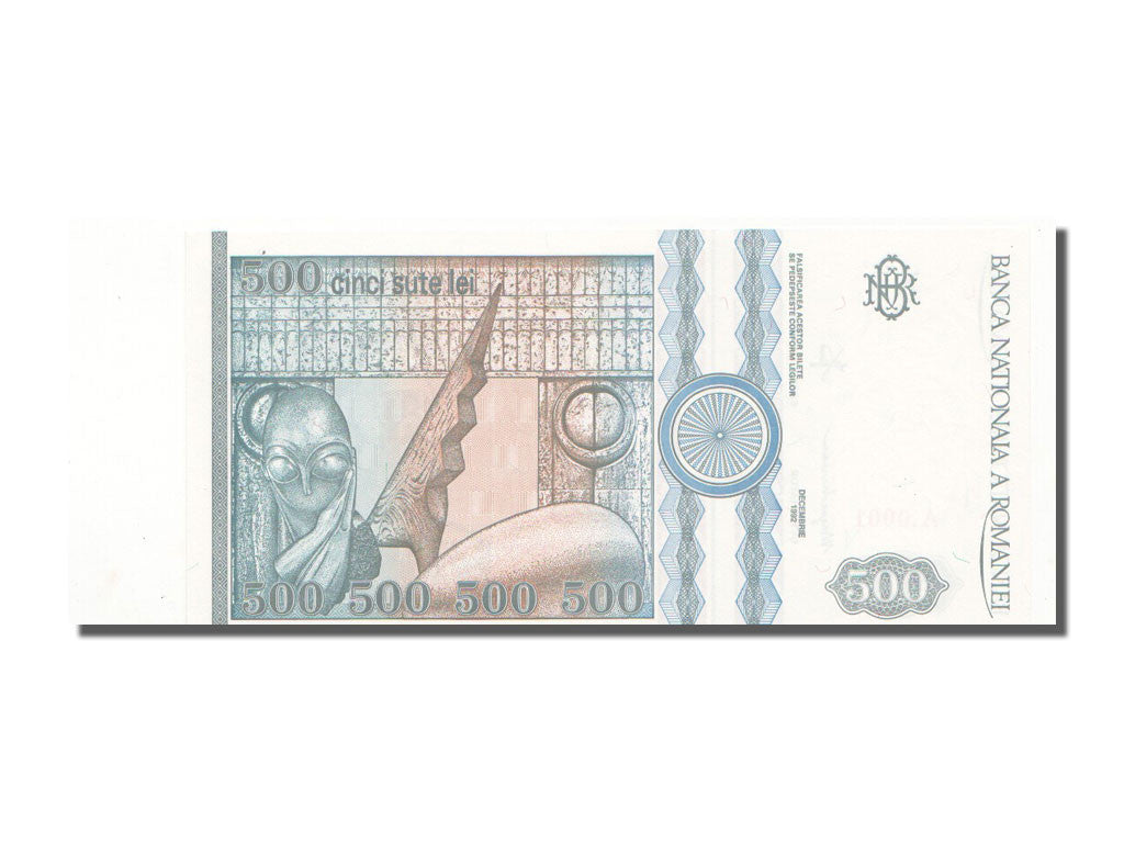 Geldschein, Rumänien, 500 Lei, 1992, 1992-12-01, UNZ