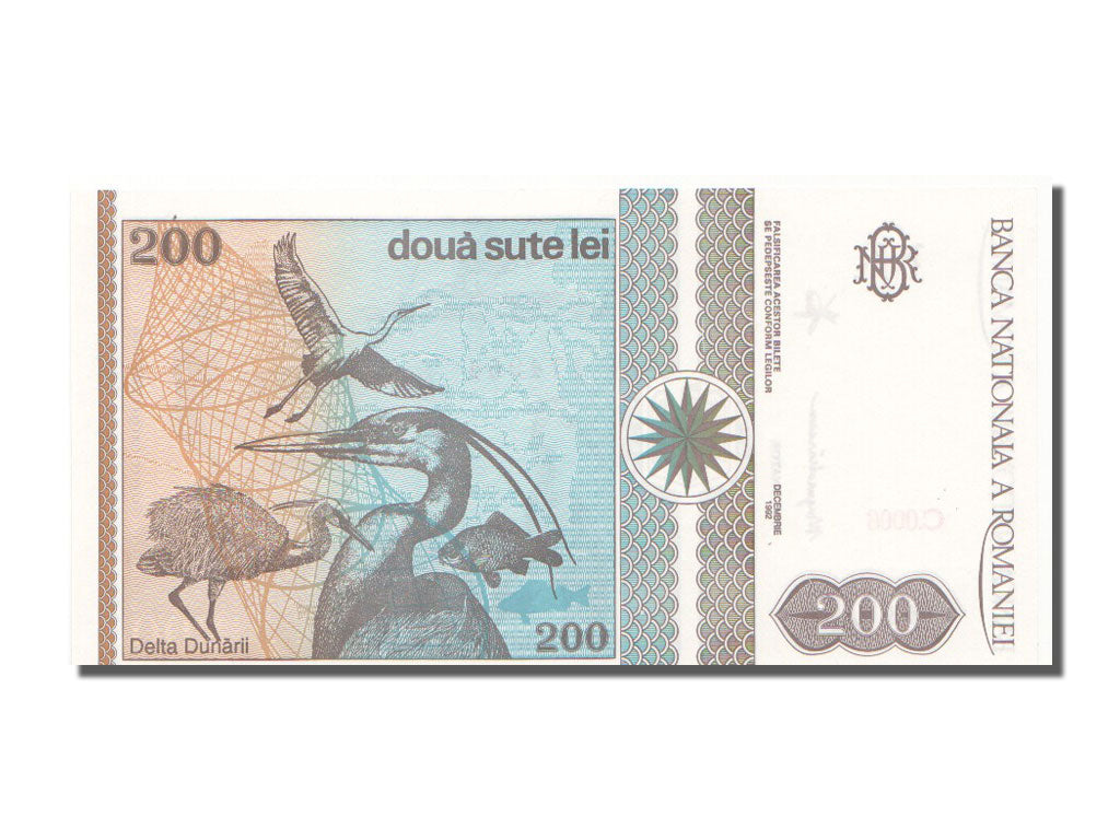 Geldschein, Rumänien, 200 Lei, 1992, 1992-12-01, UNZ