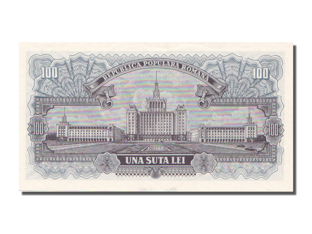 Romania, 100 Lei, 1952, KM #90b, UNC(65-70), r.22