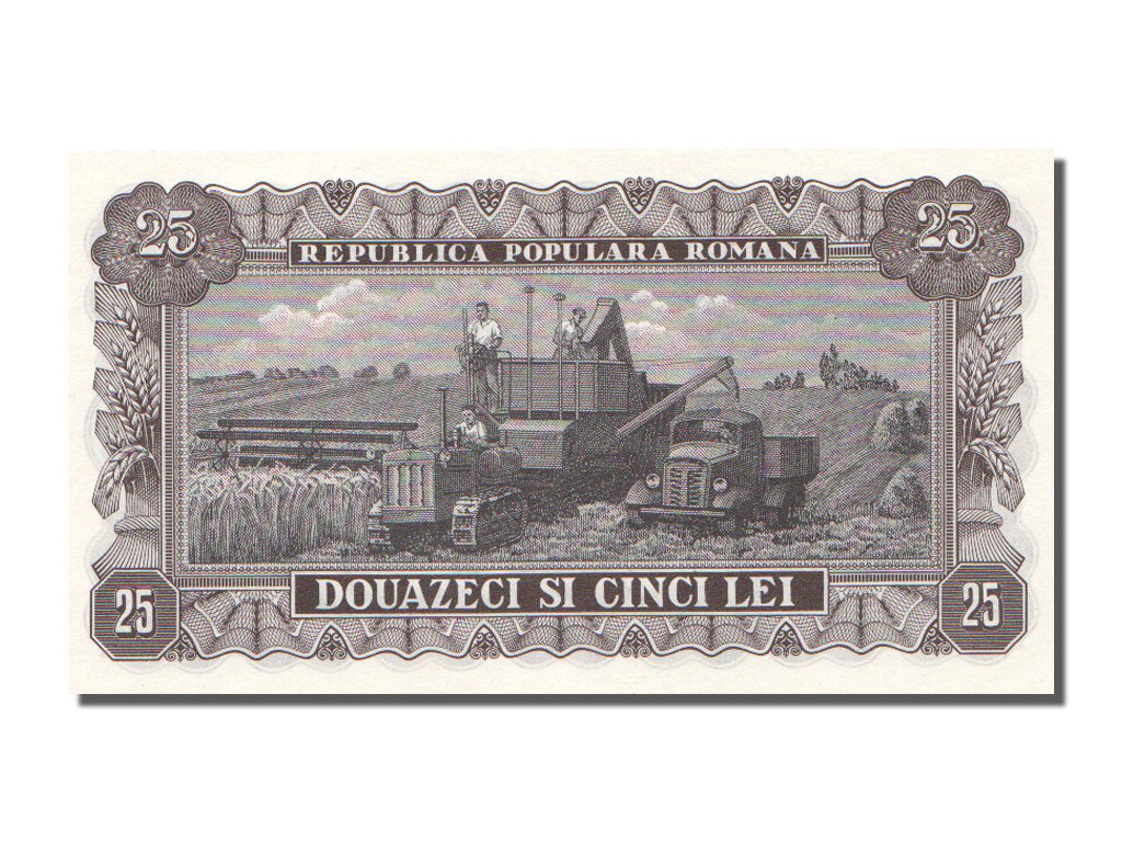 Romania, 25 Lei, 1952, KM #89a, UNC(65-70), C.7