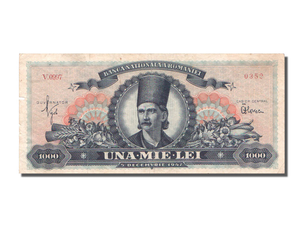 Romania, 1000 Lei, 1947, KM #68, 1947-12-05, EF(40-45), V.0997