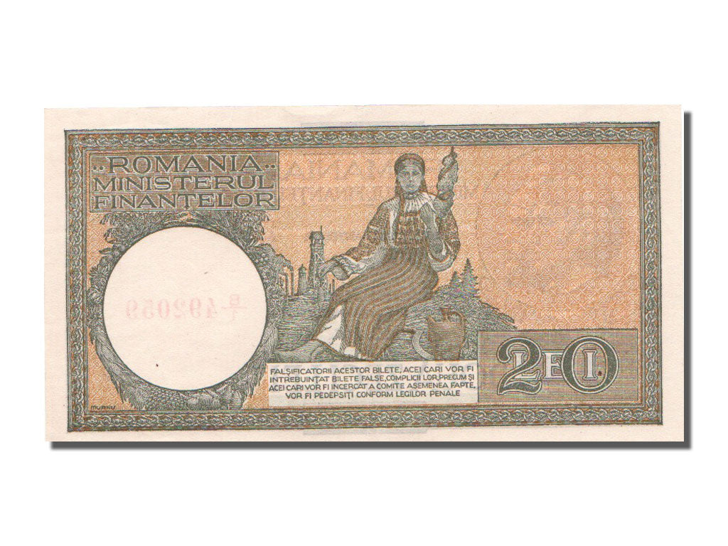 Romania, 20 Lei, KM #77, AU(55-58), B1.492059