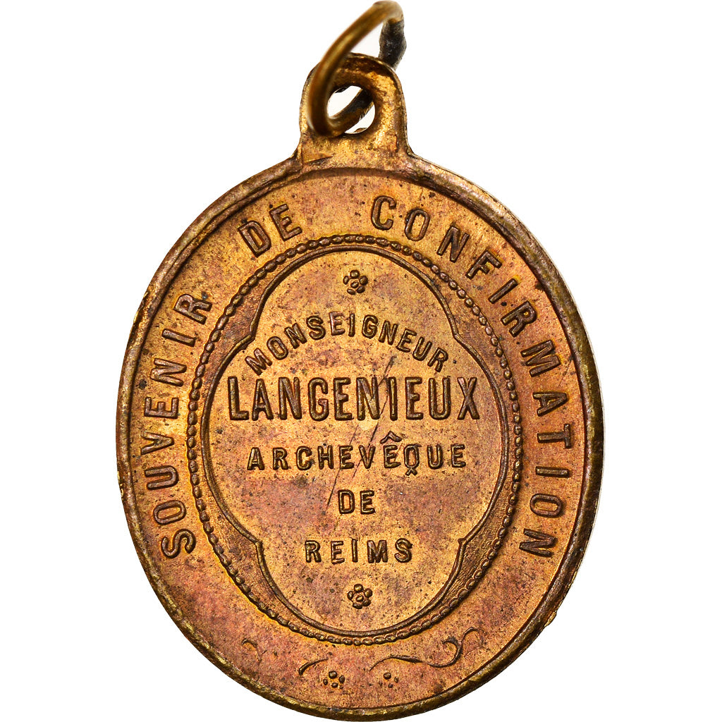 France, Médaille, Confirmation, Monseigneur Langenieux, Archevêque de Reims