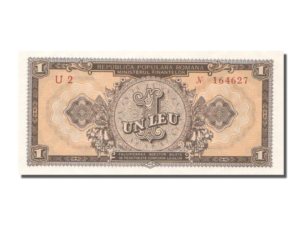 Romania, 1 Leu, 1952, KM #81a, UNC(65-70), U.2