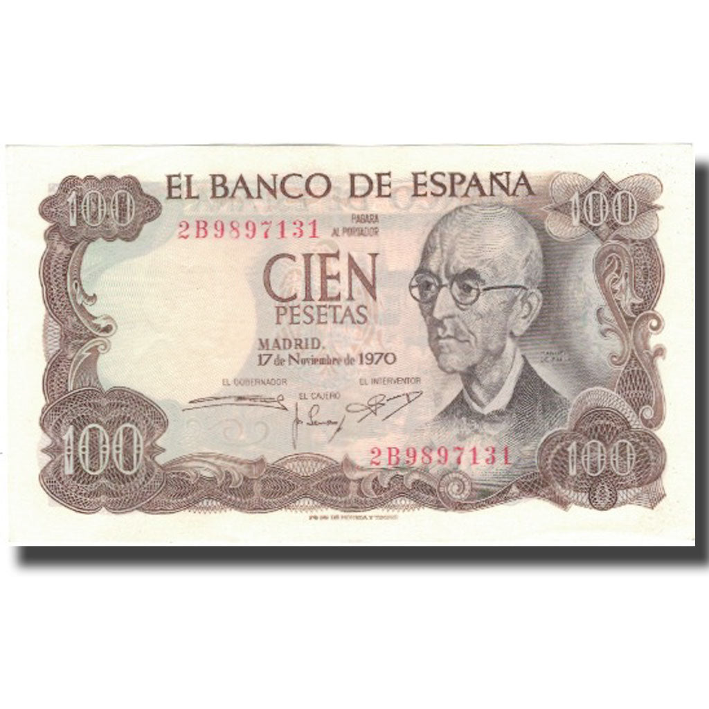 Banknote, Spain, 100 Pesetas, 1970, 1970-11-17, KM:152a, UNC(63)