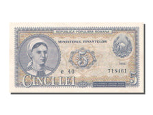 Romania, 5 Lei, 1952, KM #83b, AU(55-58), e.40