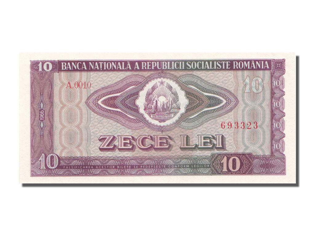 Romania, 10 Lei, 1966, KM #94a, UNC(63), A.0010