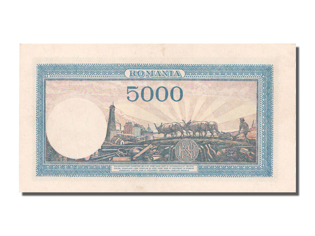Romania, 5000 Lei, 1944, KM #56a, 1944-10-10, UNC(65-70), N.2