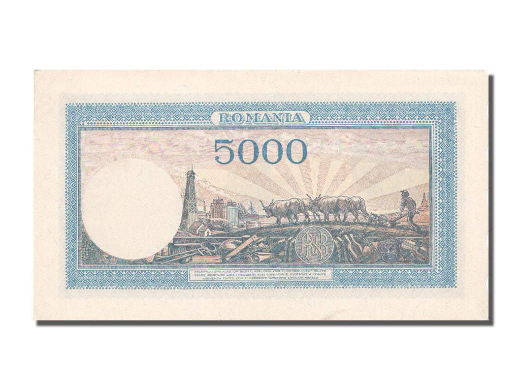 Romania, 5000 Lei, 1944, KM #56a, 1944-12-15, UNC(63), E.3