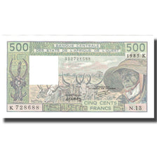 Geldschein, West African States, 500 Francs, 1985, 1995, KM:706Kh, UNZ-