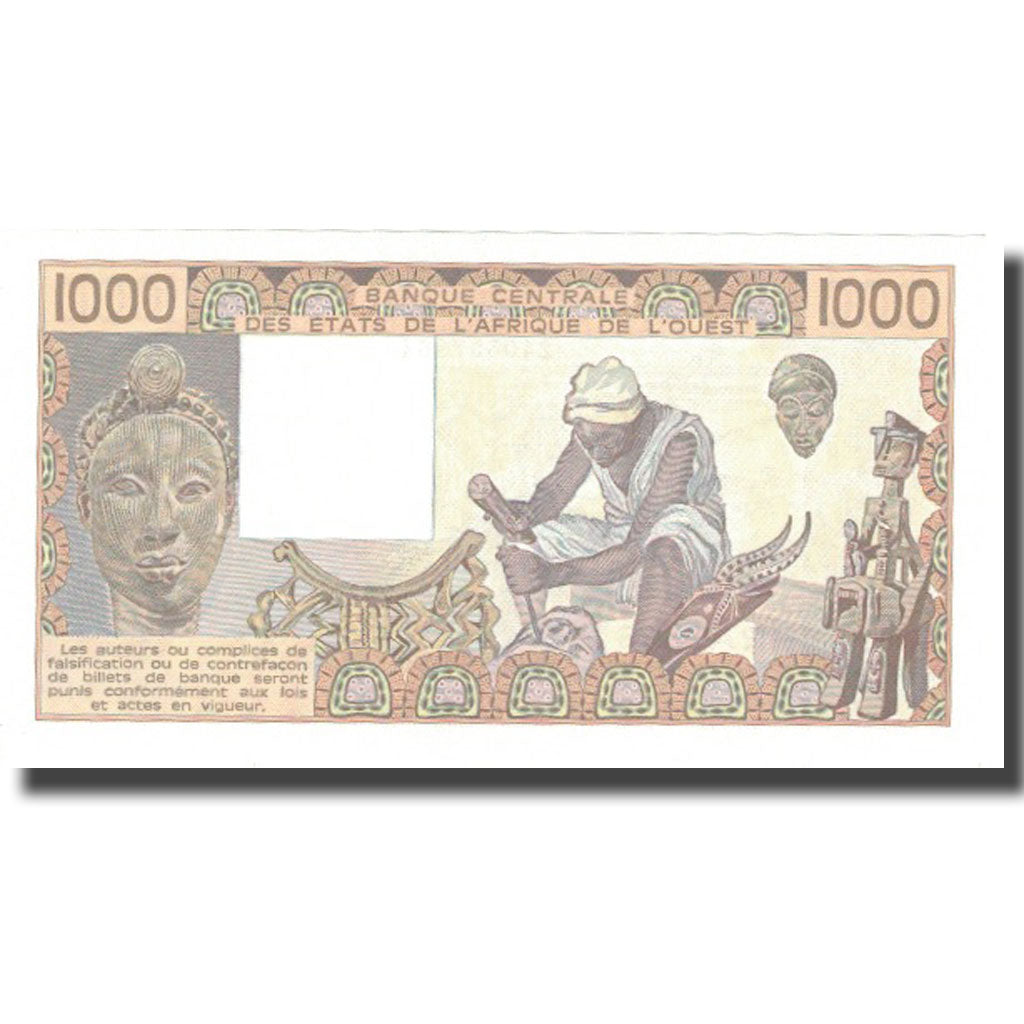 Banknote, West African States, 1000 Francs, 1985, 1985, KM:207Be, UNC(65-70)