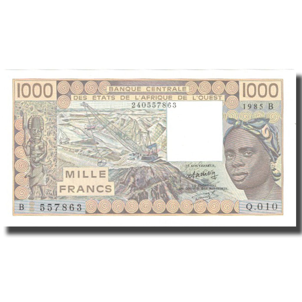 Banknote, West African States, 1000 Francs, 1985, 1985, KM:207Be, UNC(65-70)