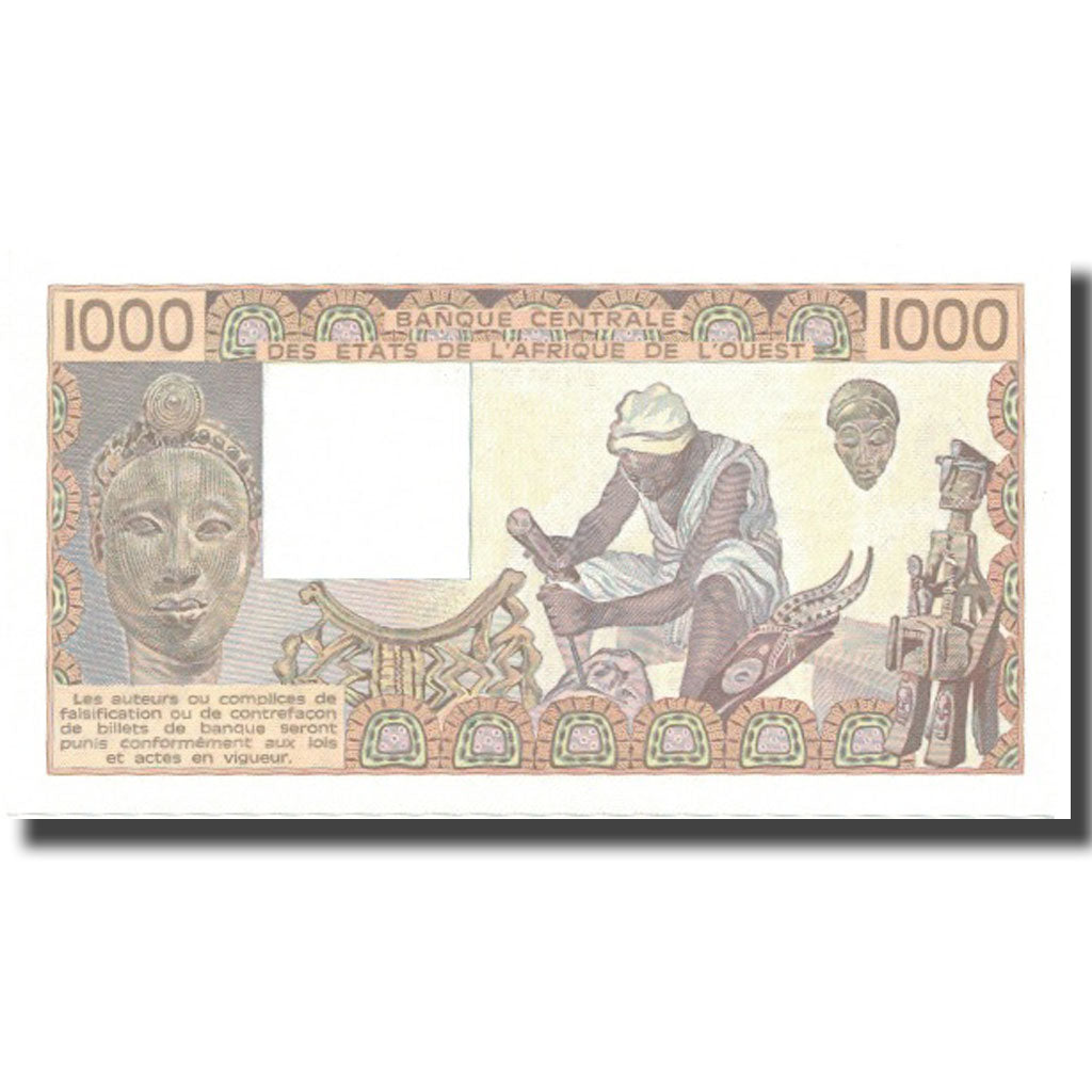 Billet, West African States, 1000 Francs, 1985, 1985, KM:207Be, NEUF