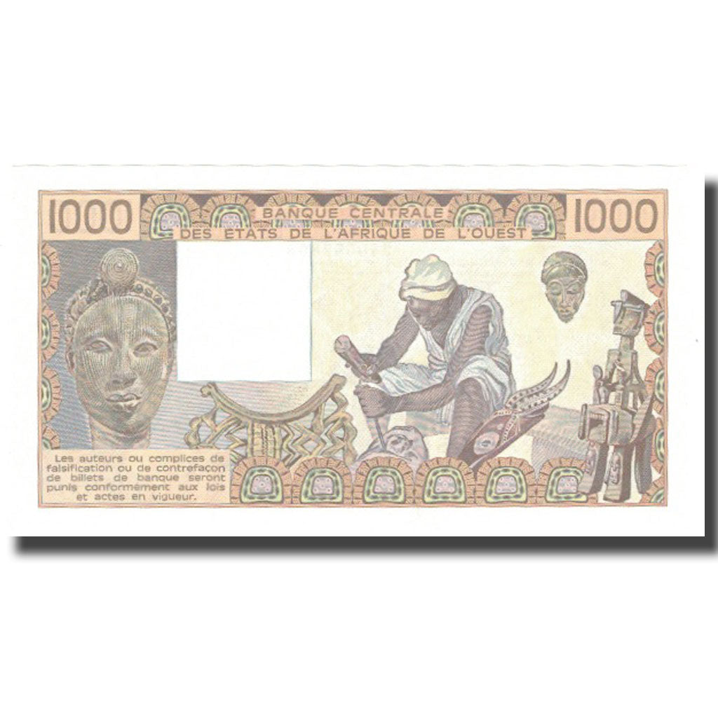 Banknote, West African States, 1000 Francs, 1985, 1985, KM:207Be, UNC(65-70)