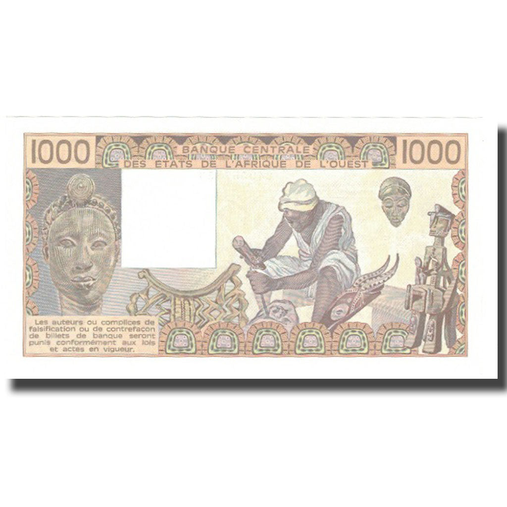 Banknote, West African States, 1000 Francs, 1985, 1985, KM:207Be, UNC(65-70)