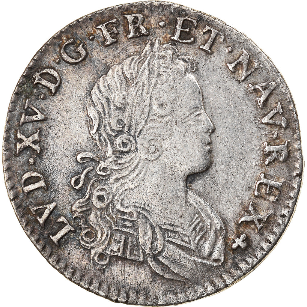 Monnaie, France, Louis XV, 1/6 Écu (XX – S) de France-Navarre, 20 Sols, 1/6